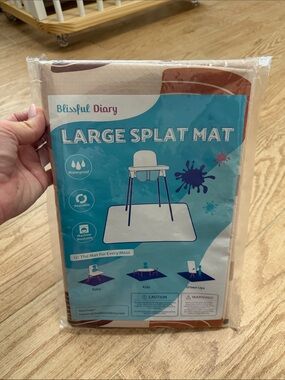 Blissful Diary Large Splat Mat - Blue and Brown